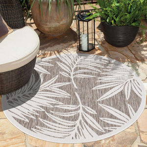 Tapis extérieur et intérieur beige à motif végétal - COSTA Costa