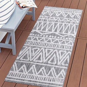 Tapis extérieur et intérieur gris à motif géométrique - COSTA Costa