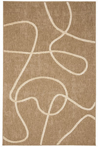 Tapis aspect jute abstrait blanc PALMA NAZAR RUGS