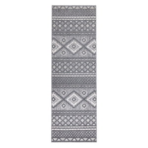 Tapis intérieur et extérieur anthracite à motif losange - SANTORINI Santorini