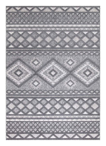 Tapis intérieur et extérieur anthracite à motif losange - SANTORINI Santorini