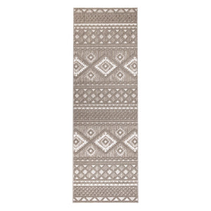 Tapis intérieur et extérieur marron à motif losange - SANTORINI Santorini