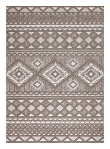 Tapis intérieur et extérieur marron à motif losange - SANTORINI Santorini