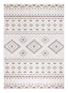 Tapis intérieur et extérieur crème à motif losange - SANTORINI Santorini