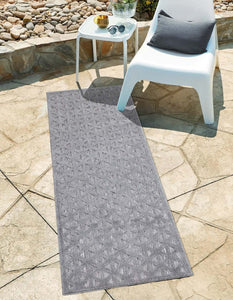 Tapis intérieur et extérieur crème à motif quadrillé - SANTORINI Santorini