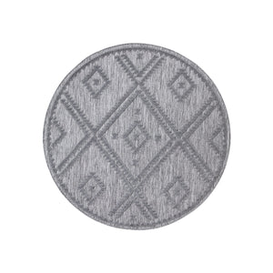 Tapis intérieur et extérieur à motif losange anthracite - SANTORINI Santorini