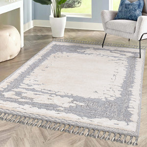 Tapis gris à motif discret - LUNA Luna