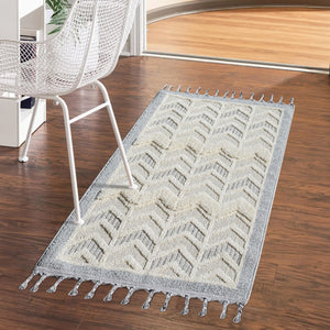 Tapis gris à motif triangulaire - LUNA Luna