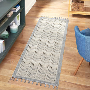 Tapis gris à motif triangulaire - LUNA Luna