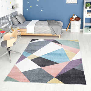 Tapis multicolore aux motifs géométriques - CALYS Calys