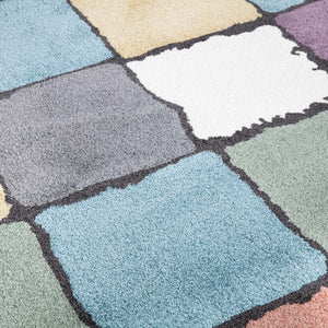 Tapis multicolore à motif quadrillé échiquier - CALYS Calys