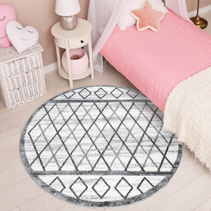 Tapis gris à motif géométrique - CALYS Calys