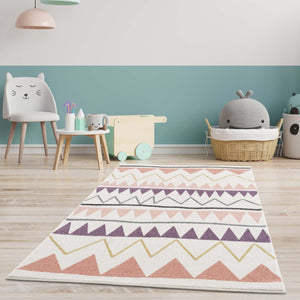 Tapis enfant motif zigzag Ruby