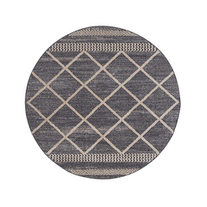 Tapis scandinave gris motif losanges Nora