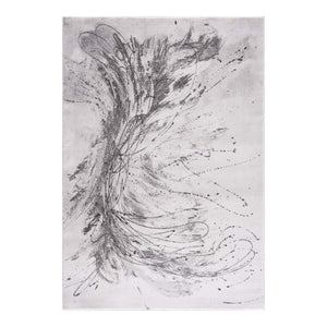 Tapis  motif abstrait artistique gris Pria