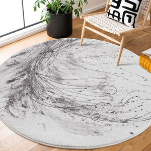 Tapis  motif abstrait artistique gris Pria