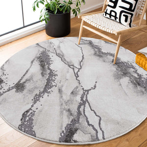 Tapis effet marbré gris anthracite Pria