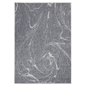 Tapis reversible anthracite effet marbré -LARA Lara