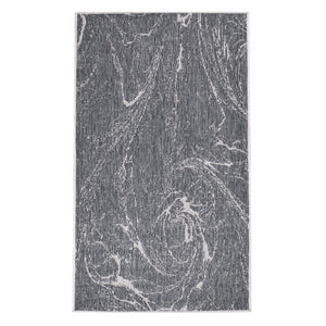 Tapis reversible anthracite effet marbré -LARA Lara