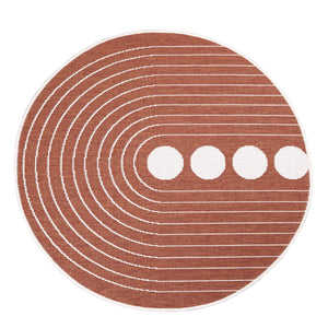 Tapis reversible motif géométrique terracotta - LARA Lara