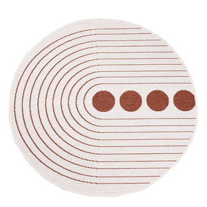 Tapis reversible motif géométrique terracotta - LARA Lara