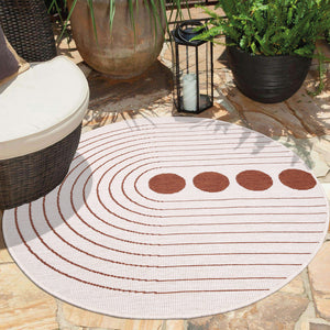 Tapis reversible motif géométrique terracotta - LARA Lara