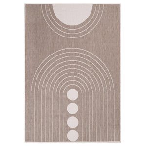 Tapis reversible motif géométrique beige - LARA Lara