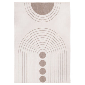 Tapis reversible motif géométrique beige - LARA Lara