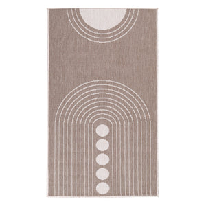 Tapis reversible motif géométrique beige - LARA Lara