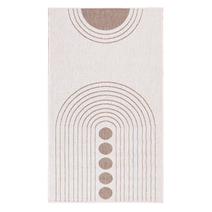 Tapis reversible motif géométrique beige - LARA Lara