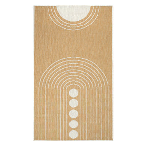 Tapis reversible motif géométrique jaune - LARA Lara