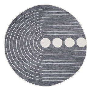 Tapis reversible motif géométrique gris - LARA Lara