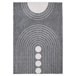 Tapis reversible motif géométrique gris - LARA Lara