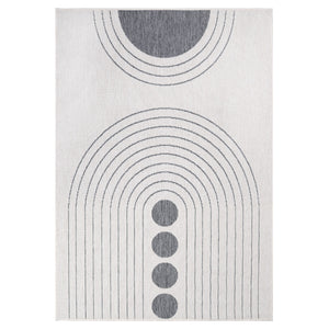 Tapis reversible motif géométrique gris - LARA Lara