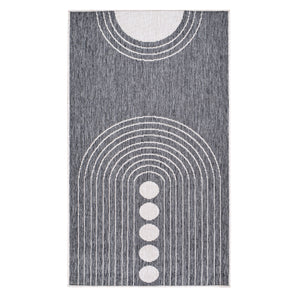 Tapis reversible motif géométrique gris - LARA Lara