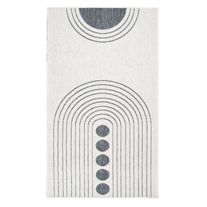 Tapis reversible motif géométrique gris - LARA Lara