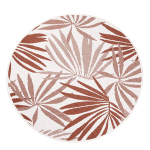 Tapis motif végétal terracotta - LARA Lara