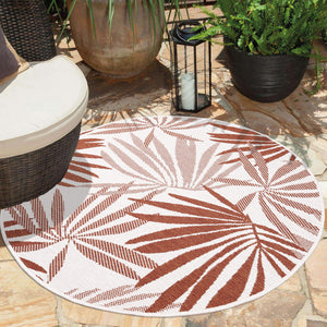 Tapis motif végétal terracotta - LARA Lara