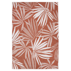 Tapis motif végétal terracotta - LARA Lara