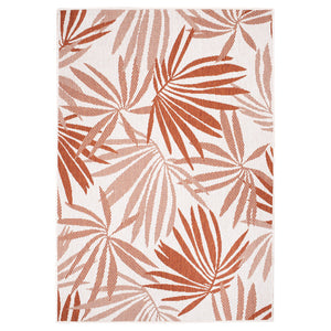 Tapis motif végétal terracotta - LARA Lara