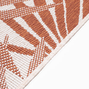 Tapis motif végétal terracotta - LARA Lara