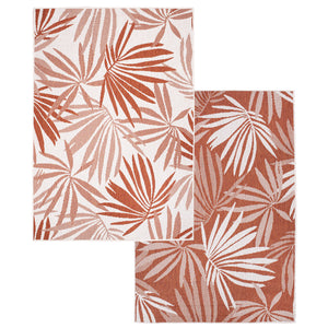 Tapis motif végétal terracotta - LARA Lara