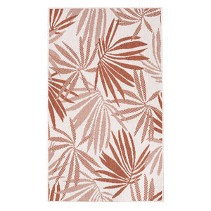 Tapis motif végétal terracotta - LARA Lara