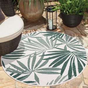 Tapis motif végétal vert - LARA Lara