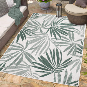 Tapis motif végétal vert - LARA Lara