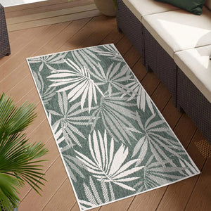 Tapis motif végétal vert - LARA Lara