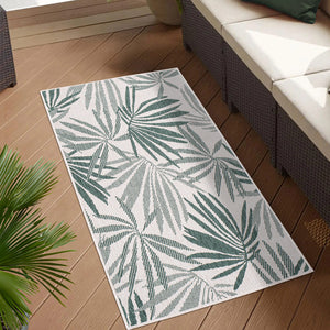 Tapis motif végétal vert - LARA Lara