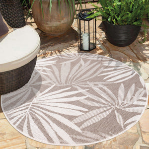 Tapis motif végétal beige - LARA Lara