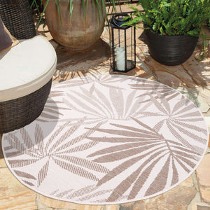 Tapis motif végétal beige - LARA Lara