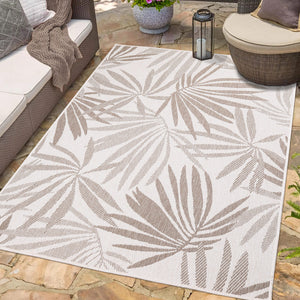 Tapis motif végétal beige - LARA Lara